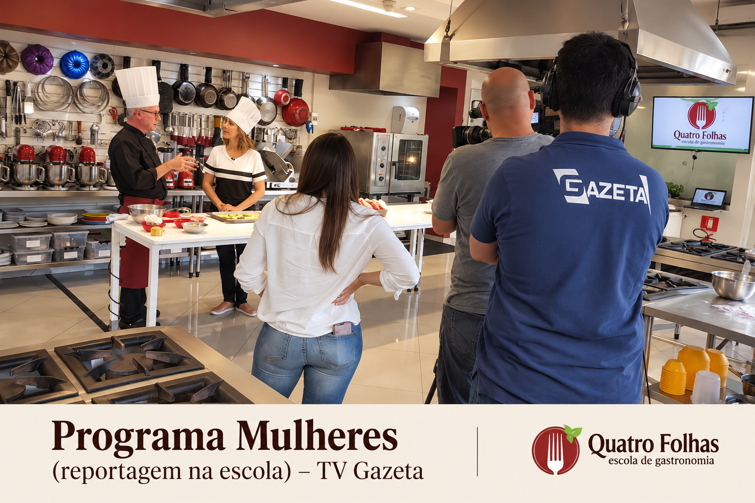 Programa Mulheres da TV Gazeta gravado na escola