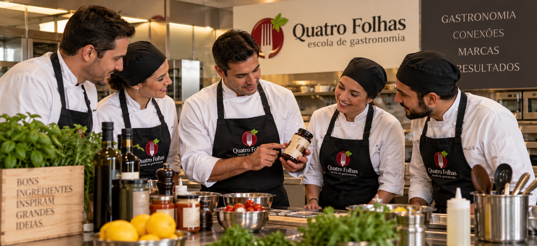 Equipe da Quatro Folhas em ativação gastronômica para marcas